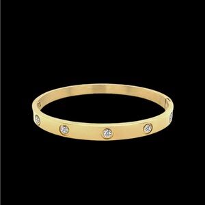 Jennifer Miller yellow gold stacking bracelet NIB